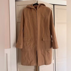 Wool hooded zip up jacket with pockets M